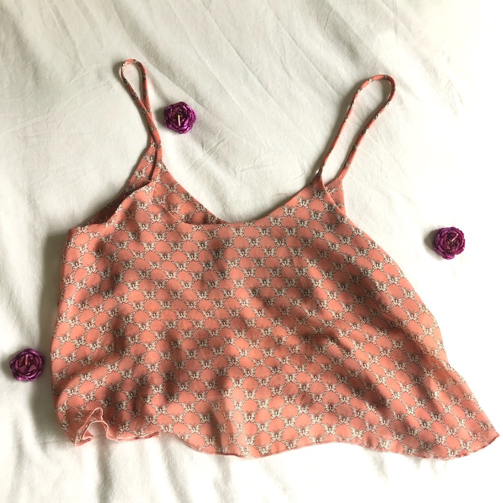 Butterfly flow crop top